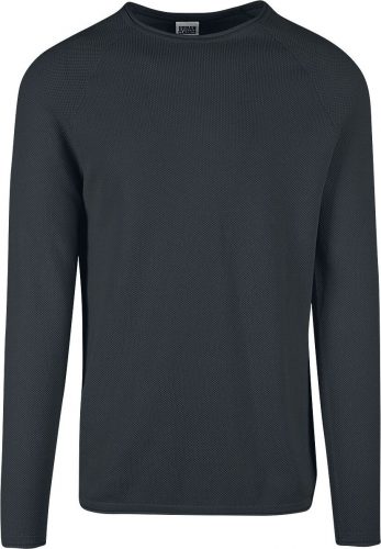 Urban Classics Knitted Raglan Longsleeve Tričko s dlouhým rukávem černá