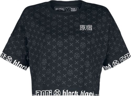 Black Blood by Gothicana Phat Kandi X Black Blood by Gothicana Cropped T-Shirt Dámské tričko černá