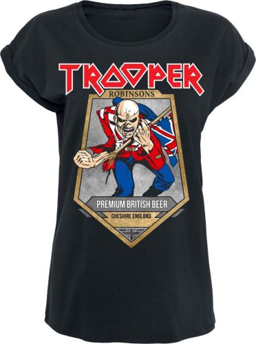 Iron Maiden Trooper Beer Badge Dámské tričko černá