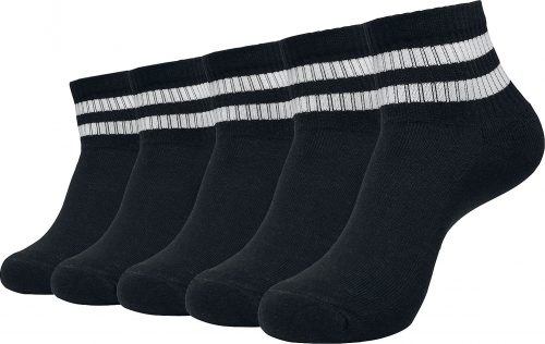 Urban Classics Balení 5 párů sportovních ponožek s logem Ponožky černá