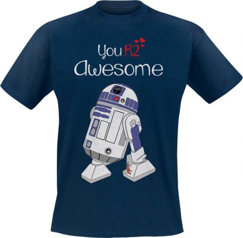 Star Wars You R2 Awesome Tričko námořnická modrá