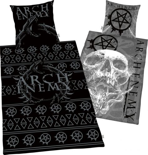 Arch Enemy Skull Ložní prádlo cerná/šedá