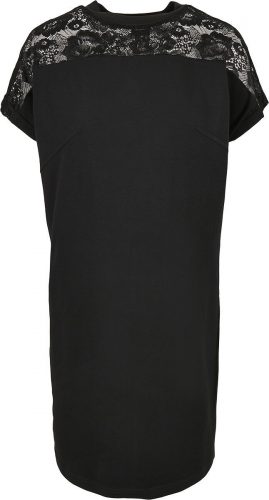 Urban Classics Dámské krajkové tričkové šaty Šaty černá
