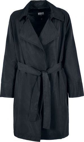 Urban Classics Ladies Crinkle Nylon Minimal Trench Coat Dámský kabát černá