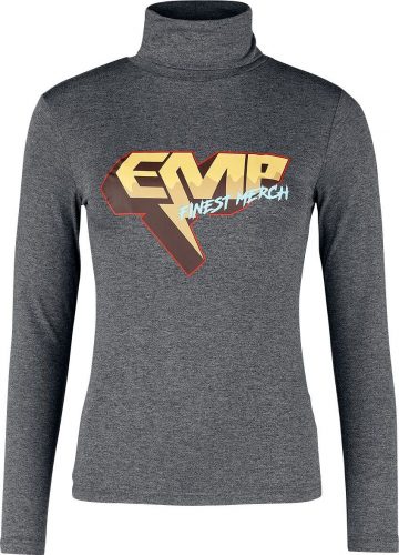 EMP Stage Collection Rollkragenshirt mit EMP-Print Dámské tričko s dlouhými rukávy prošedivelá
