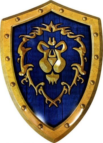 World Of Warcraft Alliance Shield plechová cedule modrá/žlutá