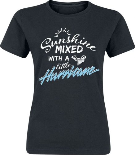 Sprüche Sunshine Mixed With A Little Hurricane Dámské tričko černá