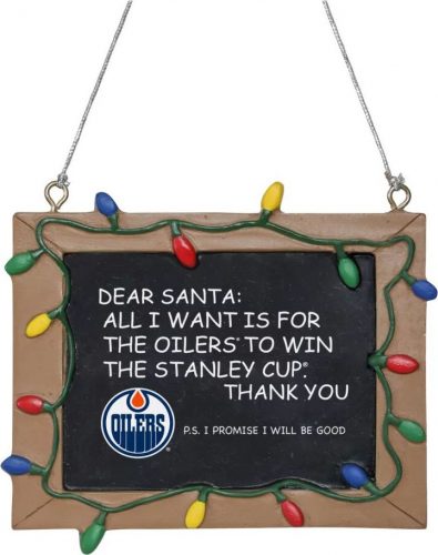 NHL Edmonton Oilers - Tafelschild Vánocní ozdoba - koule vícebarevný