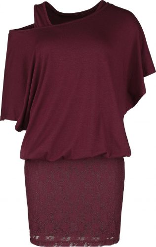 Black Premium by EMP Dunkelrotes Layer-Look Kleid Šaty tmavě červená
