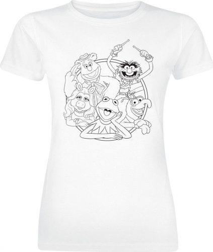 The Muppets Group Line Art Dámské tričko bílá