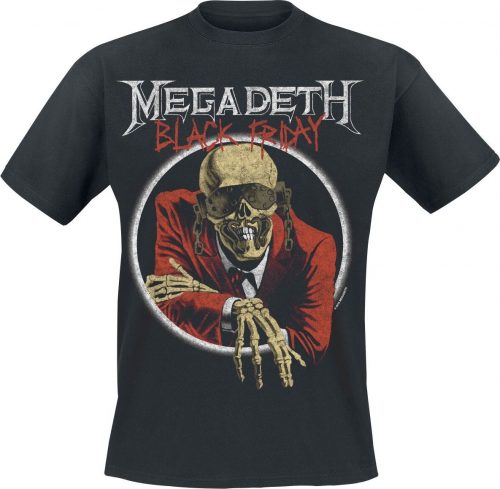 Megadeth Black Friday Europe '87 Tričko černá