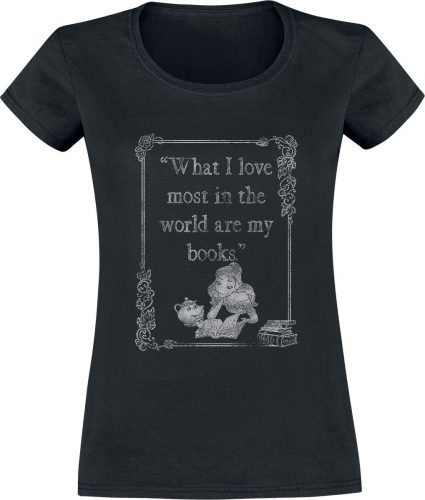 Kráska a zvíře Book Love Dámské tričko černá