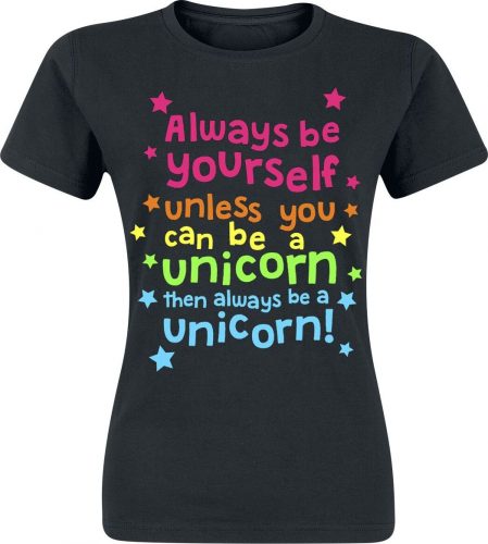Tierisch Unicorn - Always Be Yourself Dámské tričko černá