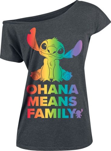 Lilo & Stitch Ohana Pride Dámské tričko šedá
