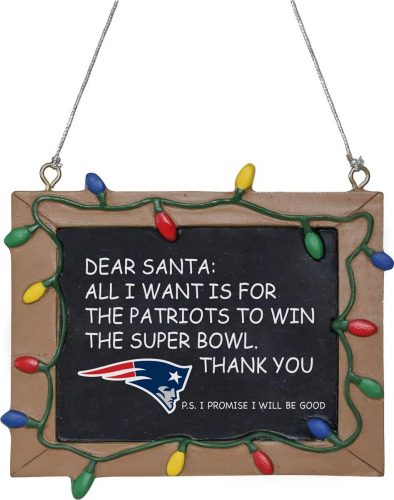 NFL New England Patriots - Tafelschild Vánocní ozdoba - koule vícebarevný