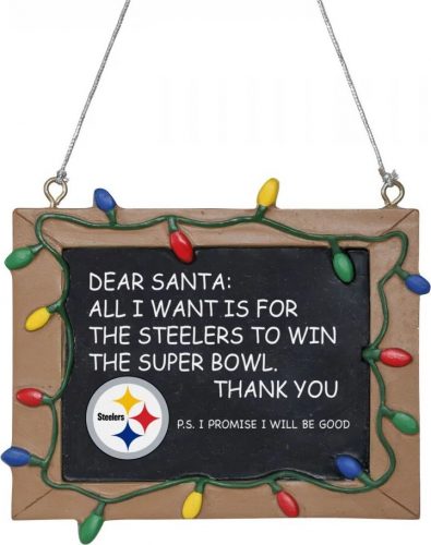 NFL Pittsburg Steelers - Tafelschild Vánocní ozdoba - koule vícebarevný
