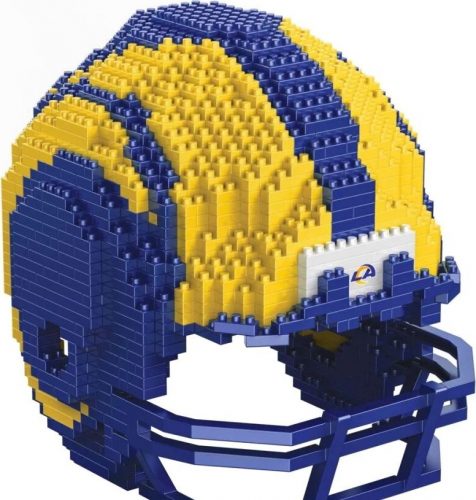 NFL Los Angeles Rams - 3D BRXLZ - Replika Helm Hracky modrá/žlutá