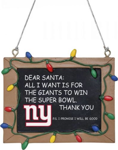 NFL New York Giants - Tafelschild Vánocní ozdoba - koule vícebarevný