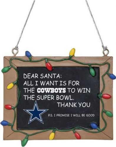NFL Dallas Cowboys - Tafelschild Vánocní ozdoba - koule vícebarevný
