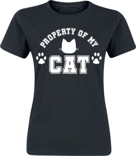 Tierisch Property Of My Cat Dámské tričko černá