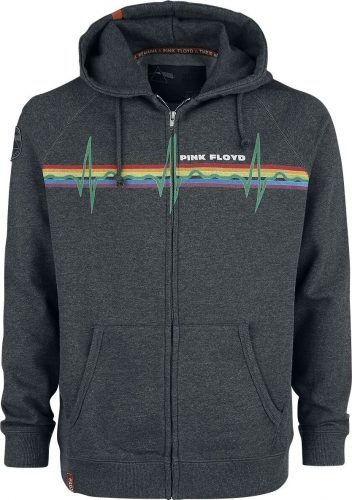 Pink Floyd EMP Signature Collection Mikina s kapucí na zip tmavě prošedivělá