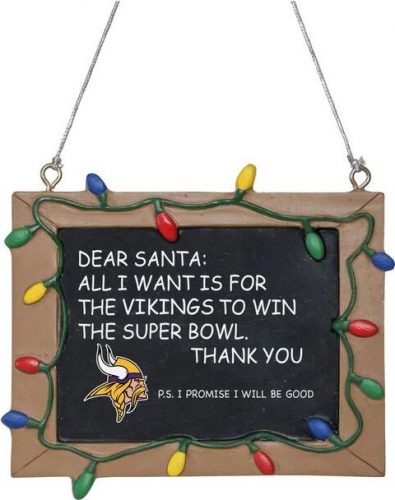 NFL Minnesota Vikings - Tafelschild Vánocní ozdoba - koule vícebarevný