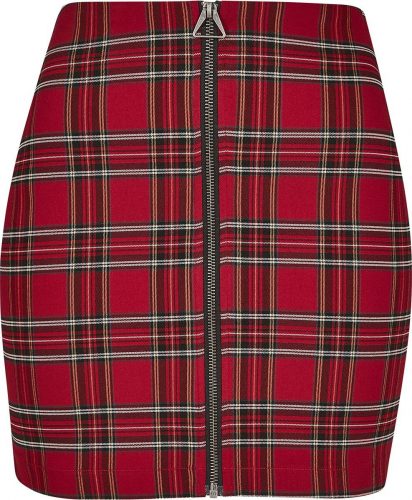 Urban Classics Dámská krátká sukně Checker Mini sukně cervená/cerná