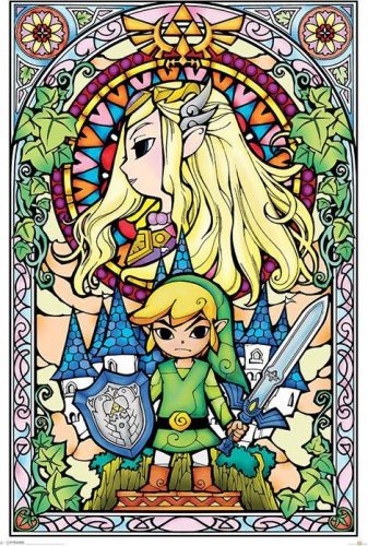 The Legend Of Zelda Stained Glass plakát vícebarevný