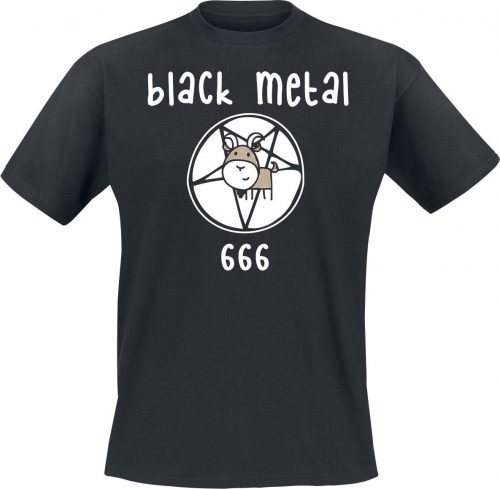 Tierisch Black Metal 666 Tričko černá