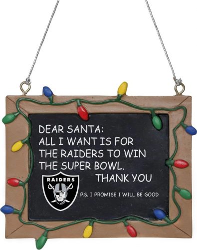 NFL Las Vegas Raiders - Tafelschild Vánocní ozdoba - koule vícebarevný
