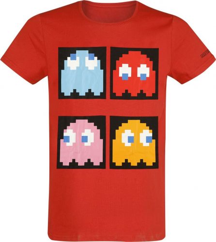 Pac Man Pac Man - 4 Ghosts Tričko červená