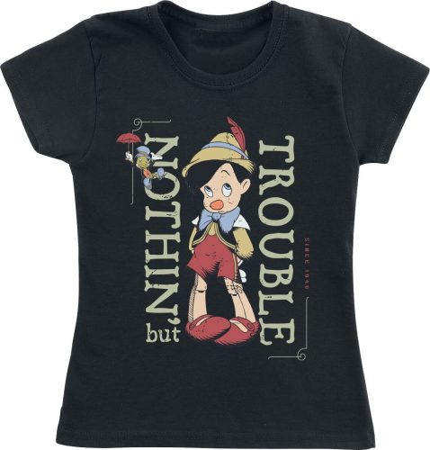 Pinocchio Nothin But Trouble detské tricko černá
