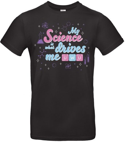 Zábavné tričko UwU Science Tričko černá