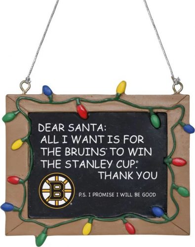 NHL Boston Bruins - Tafelschild Vánocní ozdoba - koule vícebarevný