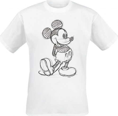 Mickey & Minnie Mouse Sketch Kick Tričko bílá