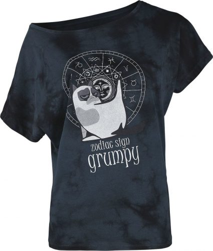 Grumpy Cat Zodiac Sign Grumpy Dámské tričko tmavě šedá