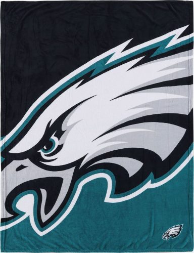 NFL Philadelphia Eagles - Kuschelige Plüschdecke Deka černá/petrolejová/bílá