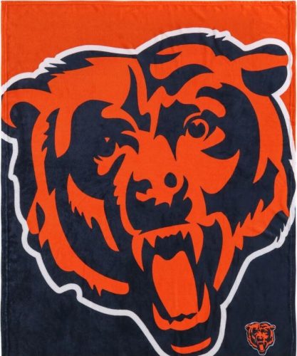 NFL Chicago Bears - Kuschelige Plüschdecke Deka cerná/oranžová