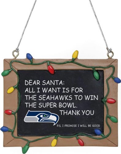 NFL Seattle Seahawks - Tafelschild Vánocní ozdoba - koule vícebarevný