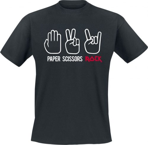 Sprüche Zábavné tričko - Slogans - Paper Scissors Rock Tričko černá