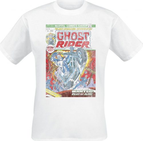 Ghost Rider Comic Cover Tričko bílá