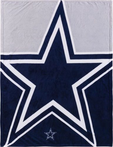 NFL Dallas Cowboys - Kuschelige Plüschdecke Deka stríbrite modrá