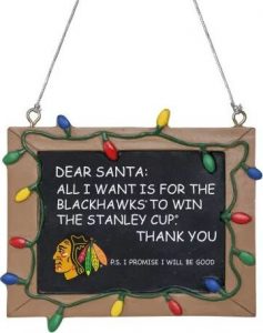 NHL Chicago Blackhawks - Tafelschild Vánocní ozdoba - koule vícebarevný
