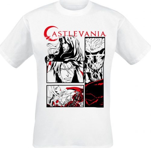 Castlevania Comic Style Tričko bílá