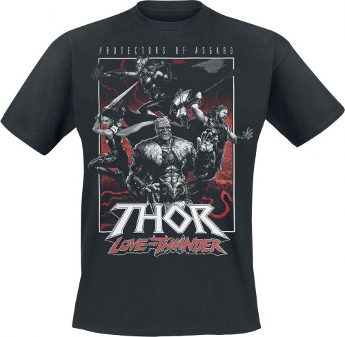 Thor Love And Thunder - Protectors of Asgard Tričko černá