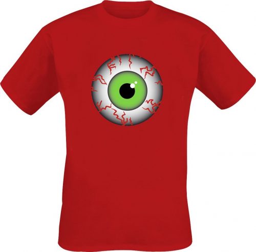 Zábavné tričko Scary Eyeball Tričko červená