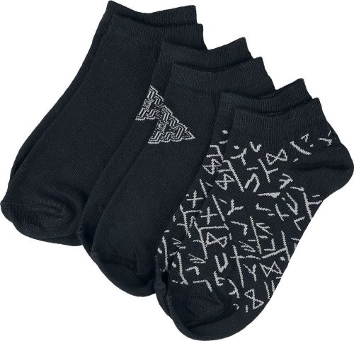 Black Premium by EMP Dreierpack Socken mit Runen Ponožky černá