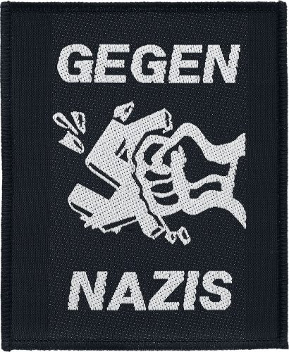 Gegen Nazis nášivka cerná/bílá
