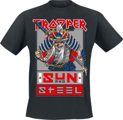 Iron Maiden Sun And Steel Tričko světle šedá