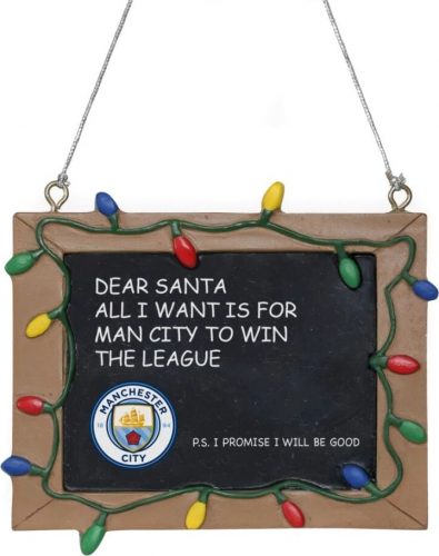 Manchester City Tafelschild Vánocní ozdoba - koule vícebarevný